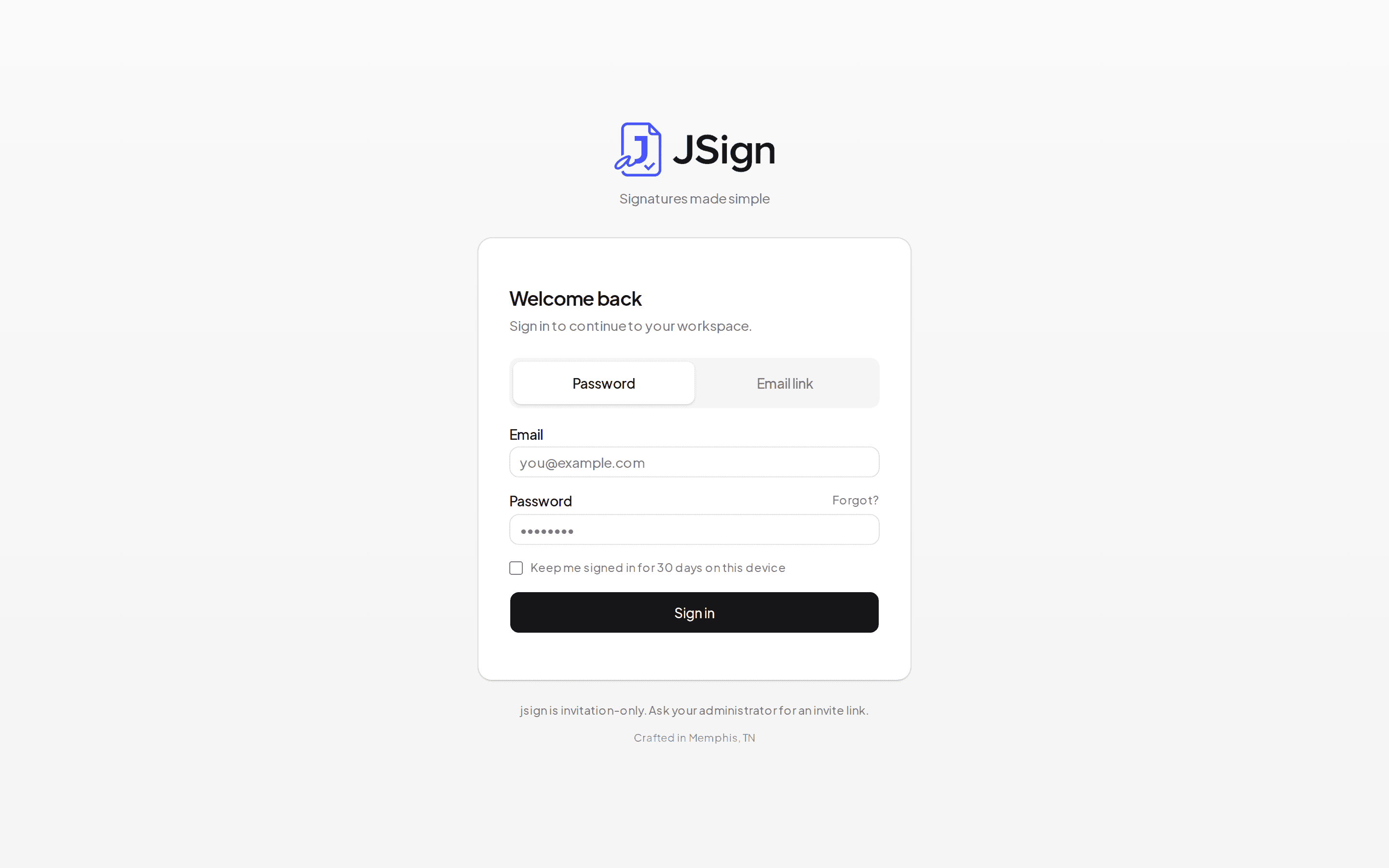 JSIGN — Signatures made simple.